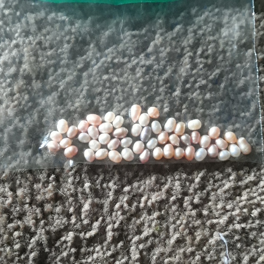 50 loose real pearls